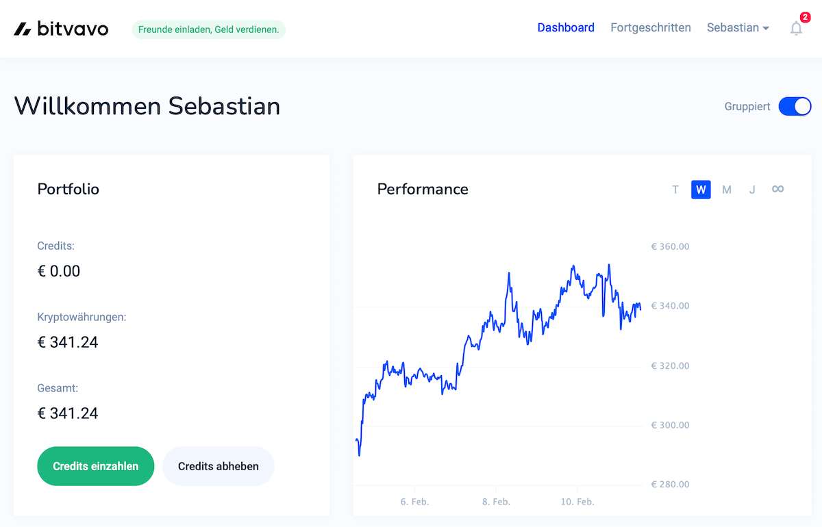 Bitvavo Dashboard