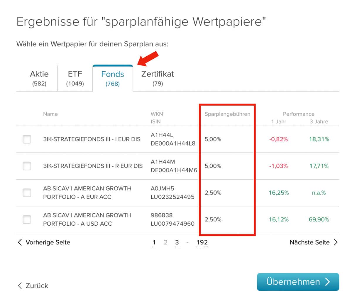 Consorsbank Fonds suchen